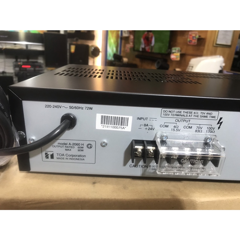 Toa A-2060 H, Amply tăng âm truyền thanh 60W, âm thanh thông báo, hội trường quán cafe
