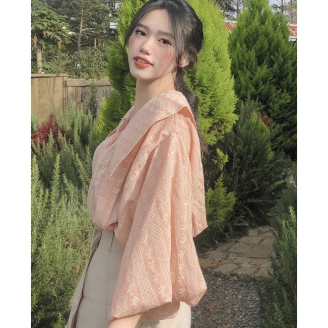 ÁO SƠMI TAY BỒNG LILY SHIRT DÁNG BABYDOLL FORM RỘNG OVERSIZE thiết kế tay phồng tiểu thư style ullzang hàn quốc