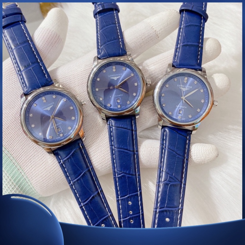 Đồng Hồ Nam Nữ dây da Longines ,màu đẹp độc lạ ,mặt tròn ,máy cơ ,hàng nhập khẩu authentic cao cấp [BH 24 t
