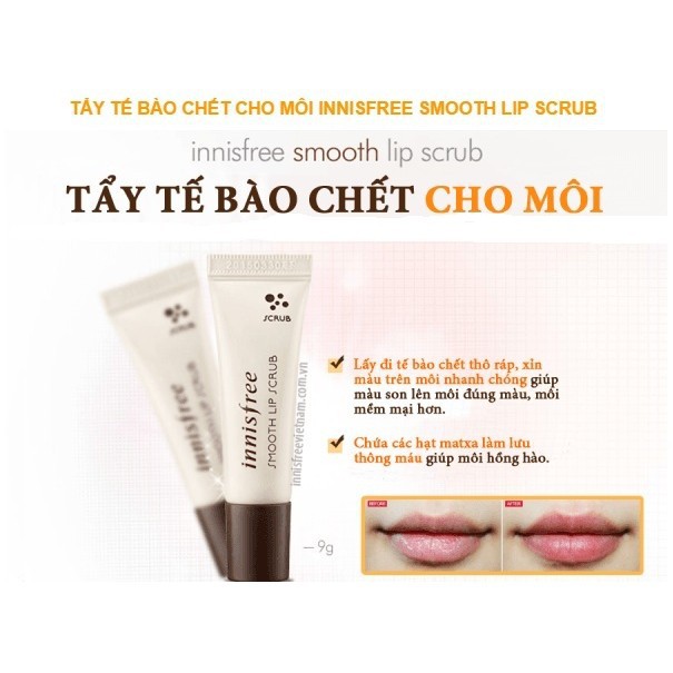 TẨY DA CHẾT MÔI INNISFREE SMOOTH LIP SCRUB