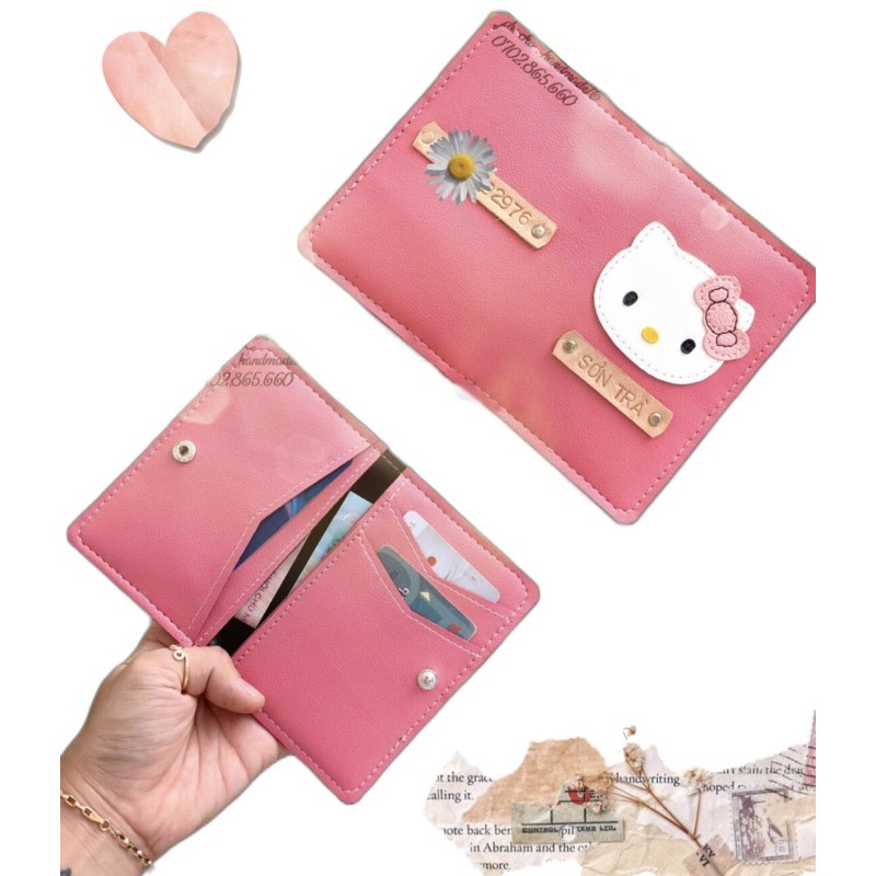 (chat chốt tên-chọn màu) ví tiền mini kitty -bóp tiền hello kitty-ví nhỏ gọn