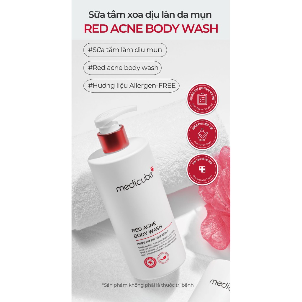 Sữa Tắm Cho Da Mụn Medicube Red Acne Body Wash 400ml _ Medicube Chính Hãng