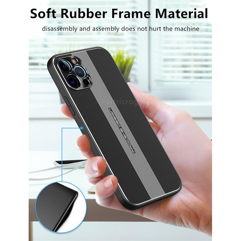 Ốp Điện Thoại Khung Kim Loại Từ Tính Bảo Vệ Camera Chống Sốc Cho iPhone 11 13 12 Pro Max XS Max XR X 7 8 Plus