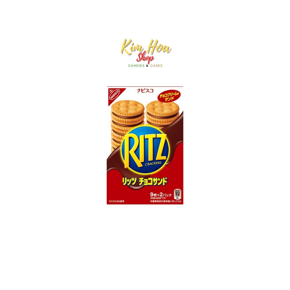 Bánh Quy nhân Kem Mondelez Ritz hương vị chocolate & vanila & cheese & Bánh quy kẹp kem vị vani Bourbon Roanne Valli 85g
