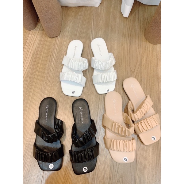 Dép Nhún 2 Quai Ngang Thời Trang