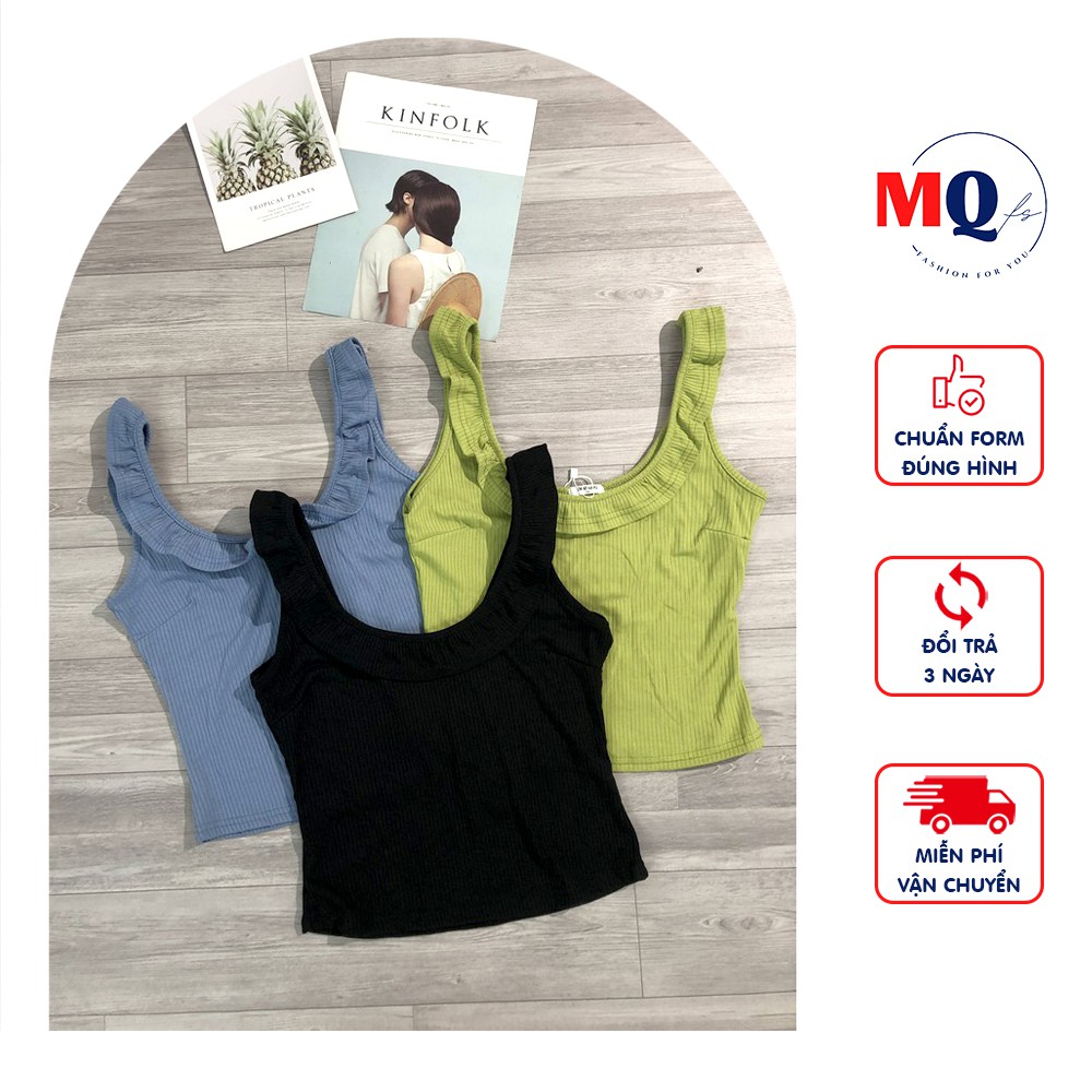 Áo 2 dây nữ cổ bèo MQ CLOTHING dáng ôm sát tôn dáng, quyến rũ