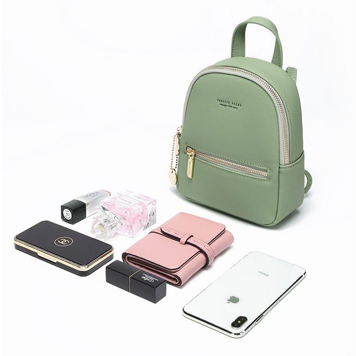 Balo nữ cao cấp chính hãng FOREVER YOUNG dáng mini thời trang đi học đi chơi da cao cấp cực đẹp giá rẻ BL02- NAKADO