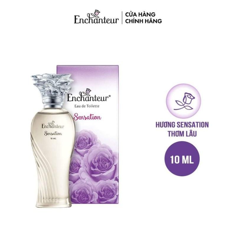 Bộ 3 sản phẩm Enchanteur: Lăn khử mùi Sensation 25ml, Nước hoa Sensation 10ml, Nước hoa bỏ túi Delightful 18ml