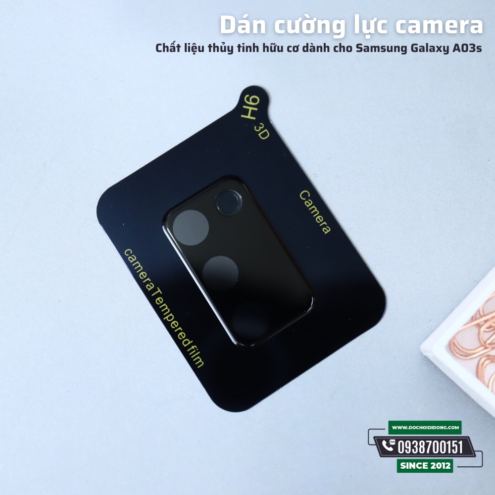 Miếng dán cường lực camera Samsung A03s thủy tinh hữu cơ