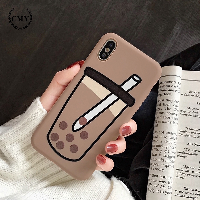 Ốp điện thoại in hình ly trà sữa trân châu cho iPhone11/11Pro 11pro Max X XR XS XS MAX 6 7 8 plus SE | BigBuy360 - bigbuy360.vn
