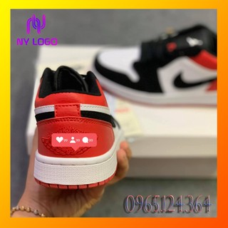 Giày sneaker đen đỏ, giày thể thao đen đỏ cổ thấp