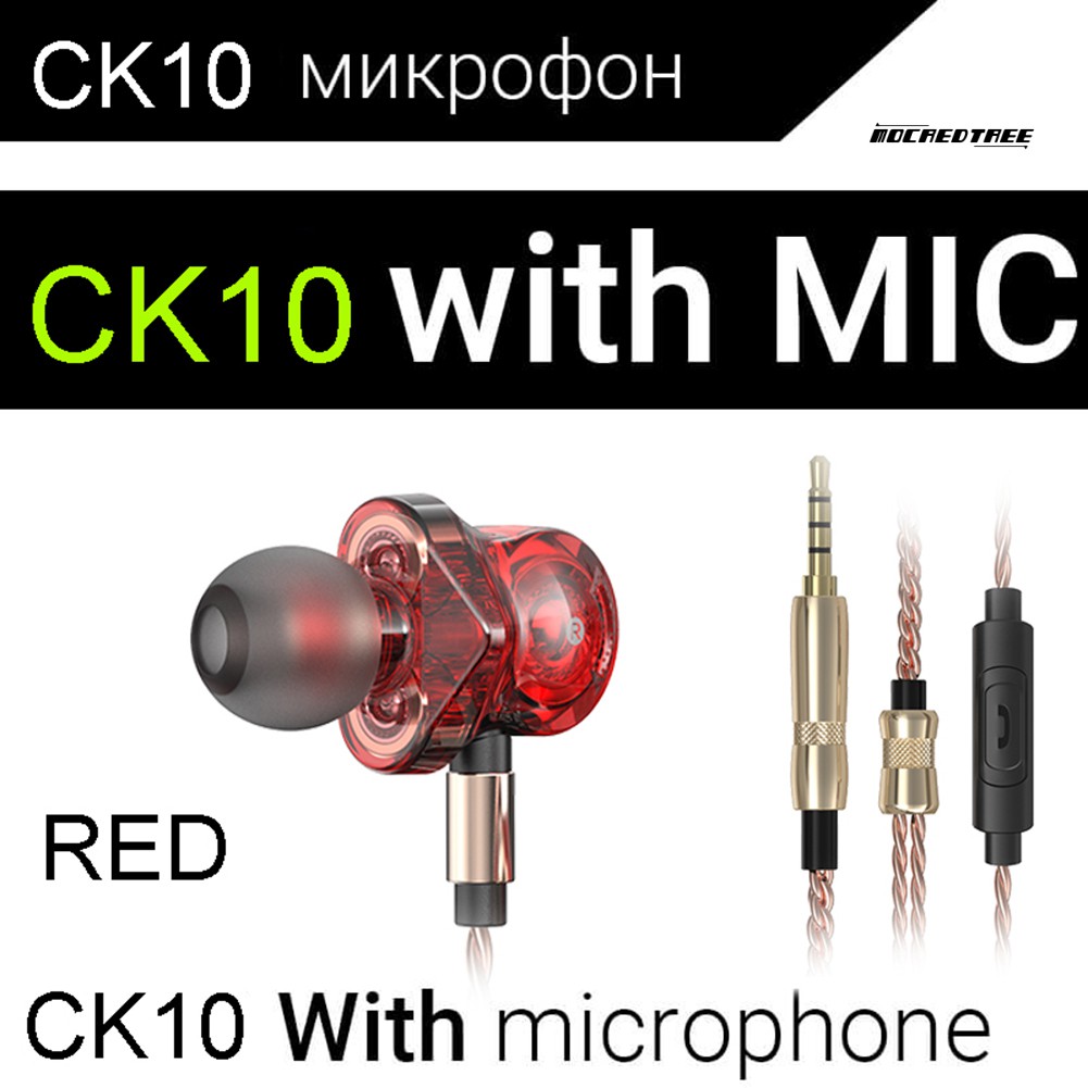 Tai nghe nhét tai Mocred Okz Ck10 âm thanh nổi có microphone chất lượng cao