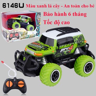 Xe điều khiển từ xa tốc độ cao ,dẫn động 2 bánh [bảo hành 6 tháng] màu xanh lá