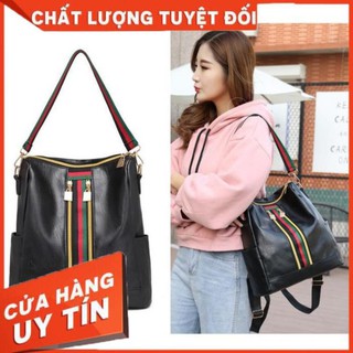 Ba lô thời trang nữ da mềm hai khóa sang chảnh