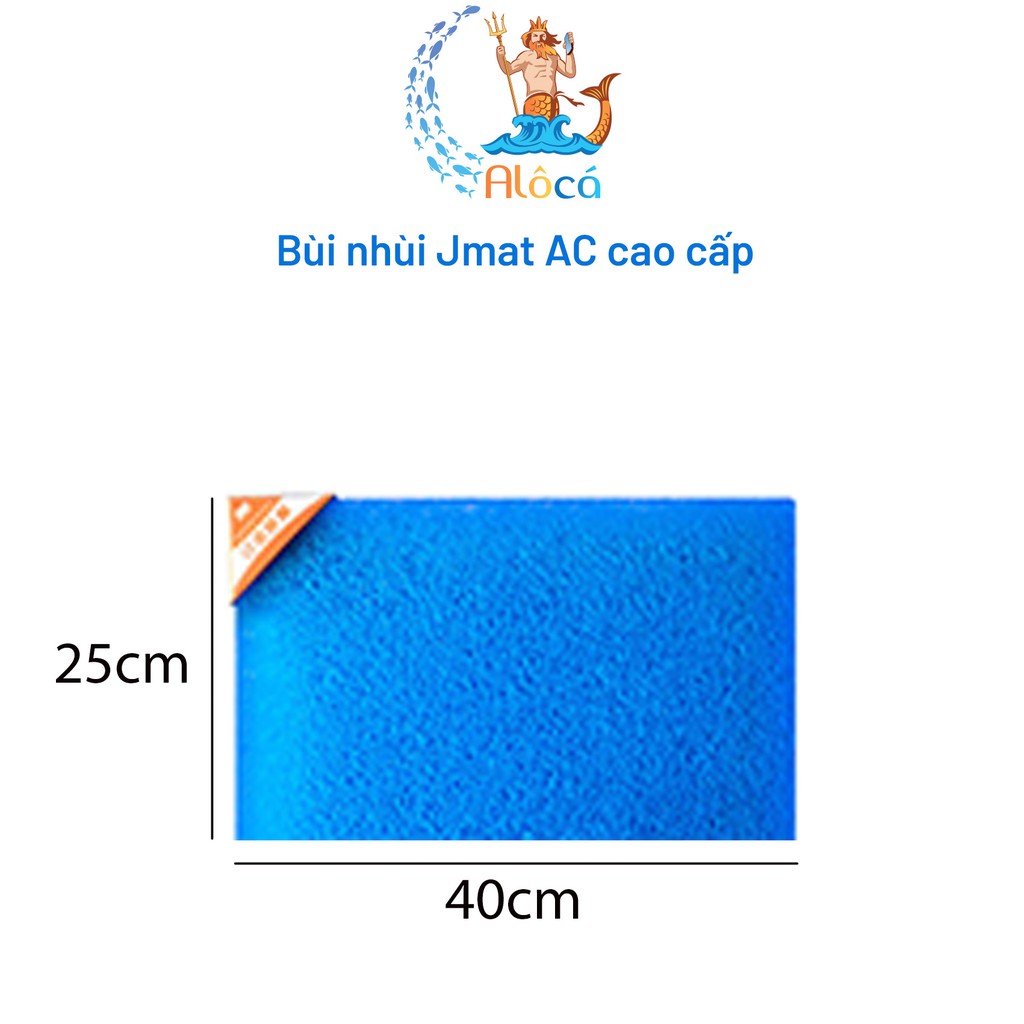 Bùi nhùi không keo Jmat AC cỡ 40x15cm đến 45x45cm làm sạch nước bể cá cảnh