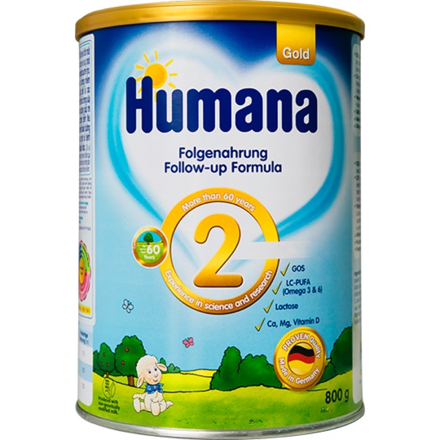 Sữa Humana Gold Số 2 800g Cho Trẻ Từ 6 - 12 Tháng Tuổi