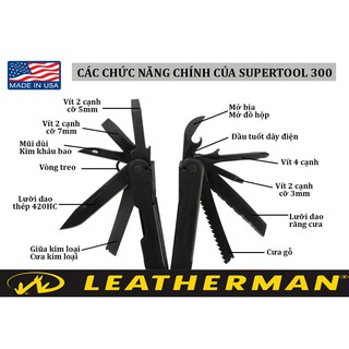 Dụng cụ đa năng LEATHERMAN SUPERTOOL 300 (Bạc)