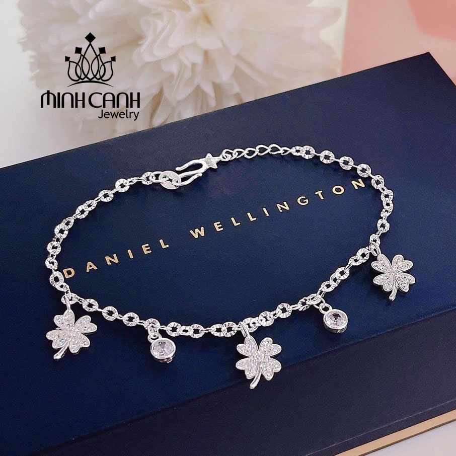 Lắc Tay Bạc Cỏ 4 Lá Treo Minh Canh Jewelry