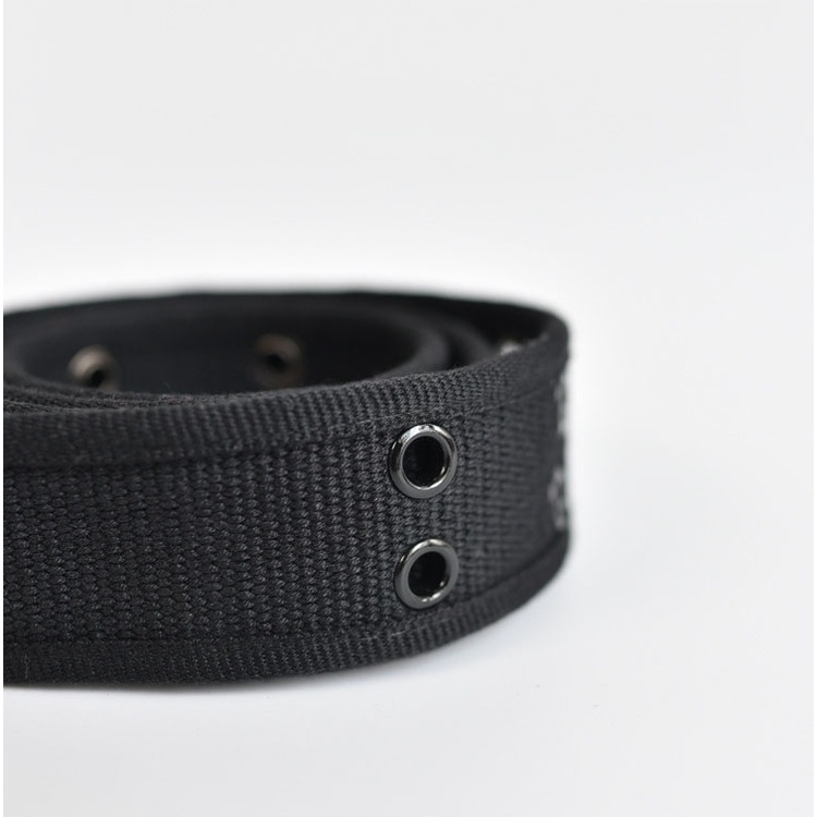 Thắt lưng vải, Dây nịt vải nam ngầu lỗ to màu đen nâu pon.mens hà nội hcm