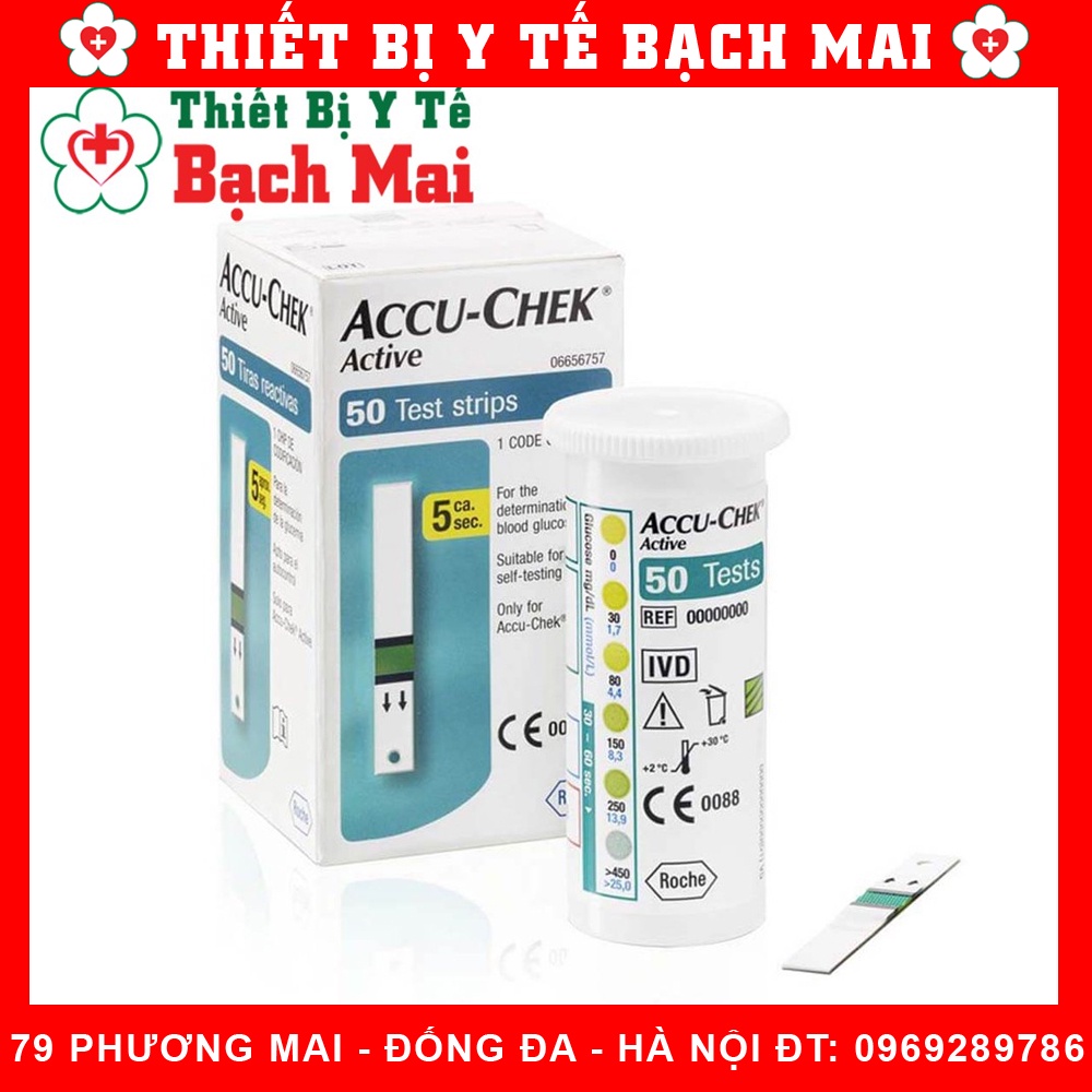 ✅ ACCU CHEK ACTIVE 50 QUE - Que Thử Đường Huyết Accu-Chek Active Chính Hãng