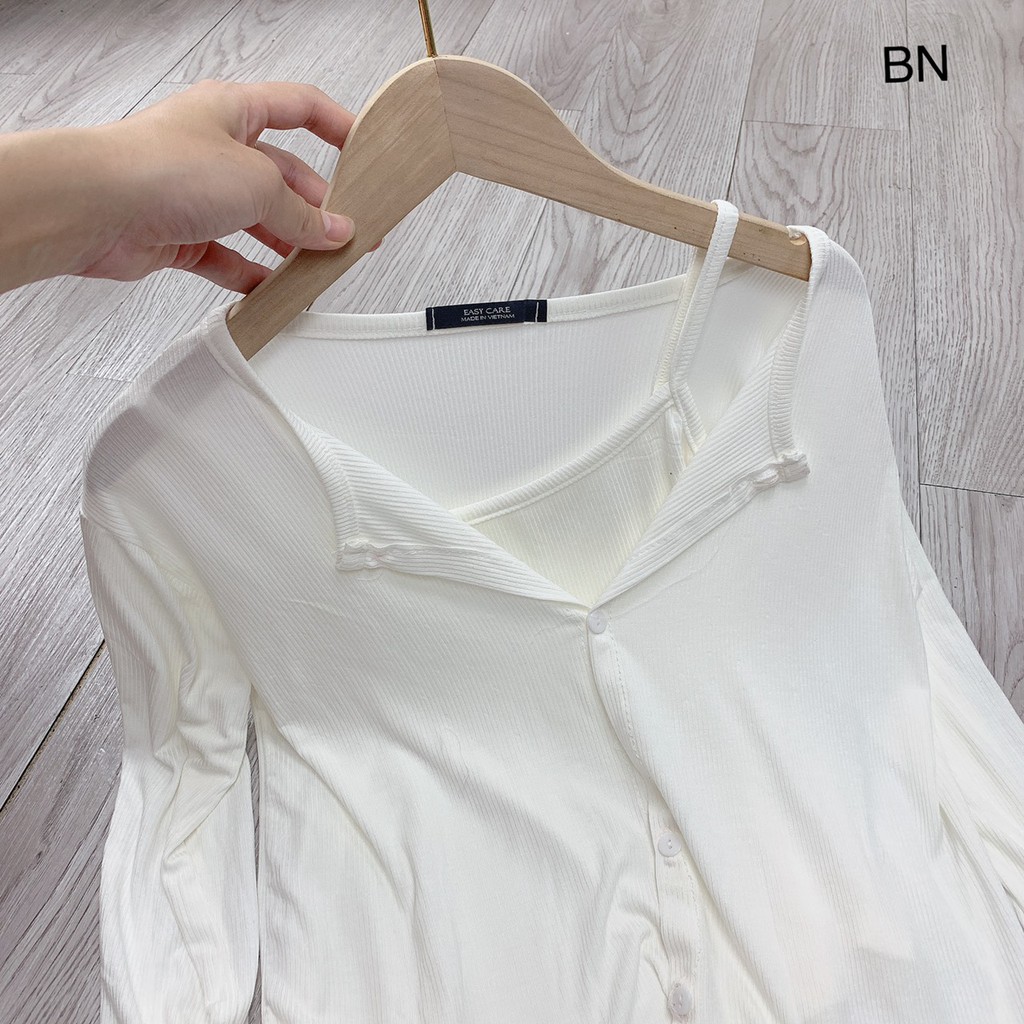 SET ÁO 2 DÂY MIX CADIGAN LEN | BigBuy360 - bigbuy360.vn