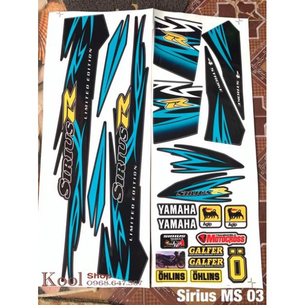 Tem Chế Sirius RC 3 Lớp Chống Phai Màu MS 03