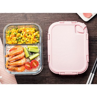 Bộ hộp cơm thủy tinh giữ nhiệt văn phòng cao cấp 03 ngăn hàng chính hãng home basics