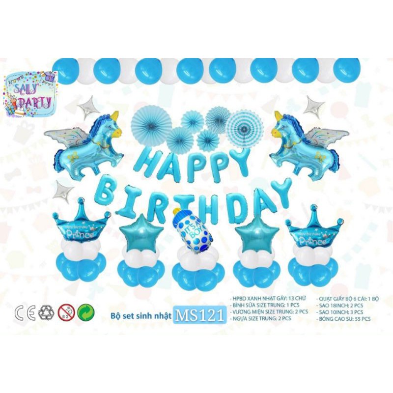 SET BÓNG SINH NHẬT NGỰA THIÊN THẦN CÓ CÁNH