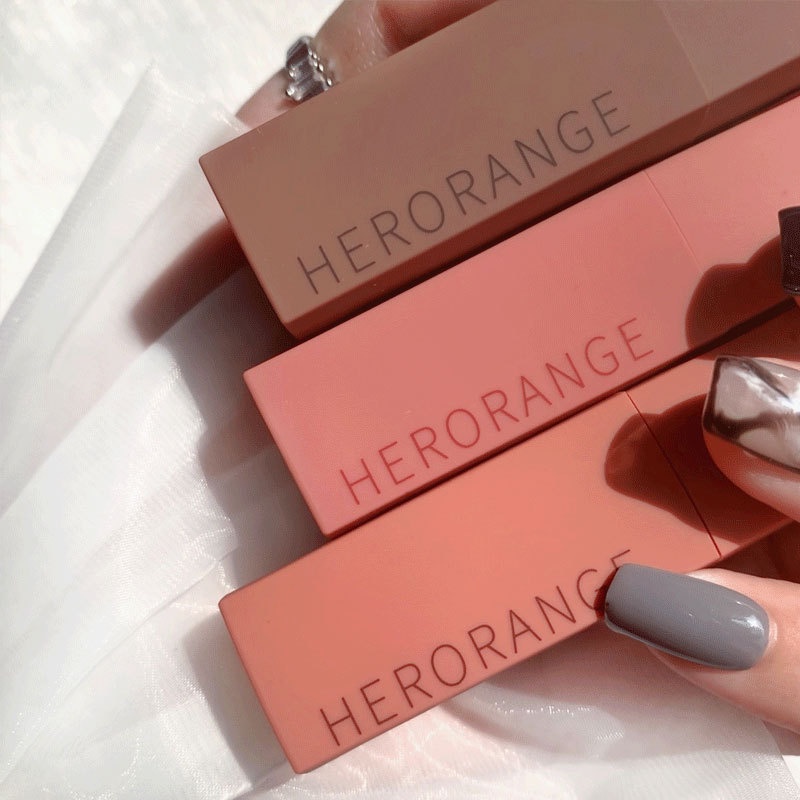 (Bán Buôn Sỉ) Son Kem Lì Herorange Màu Nhung Sương Mềm Mịn Lâu Trôi Mềm Môi Herorange® Matte Lip Color Son23