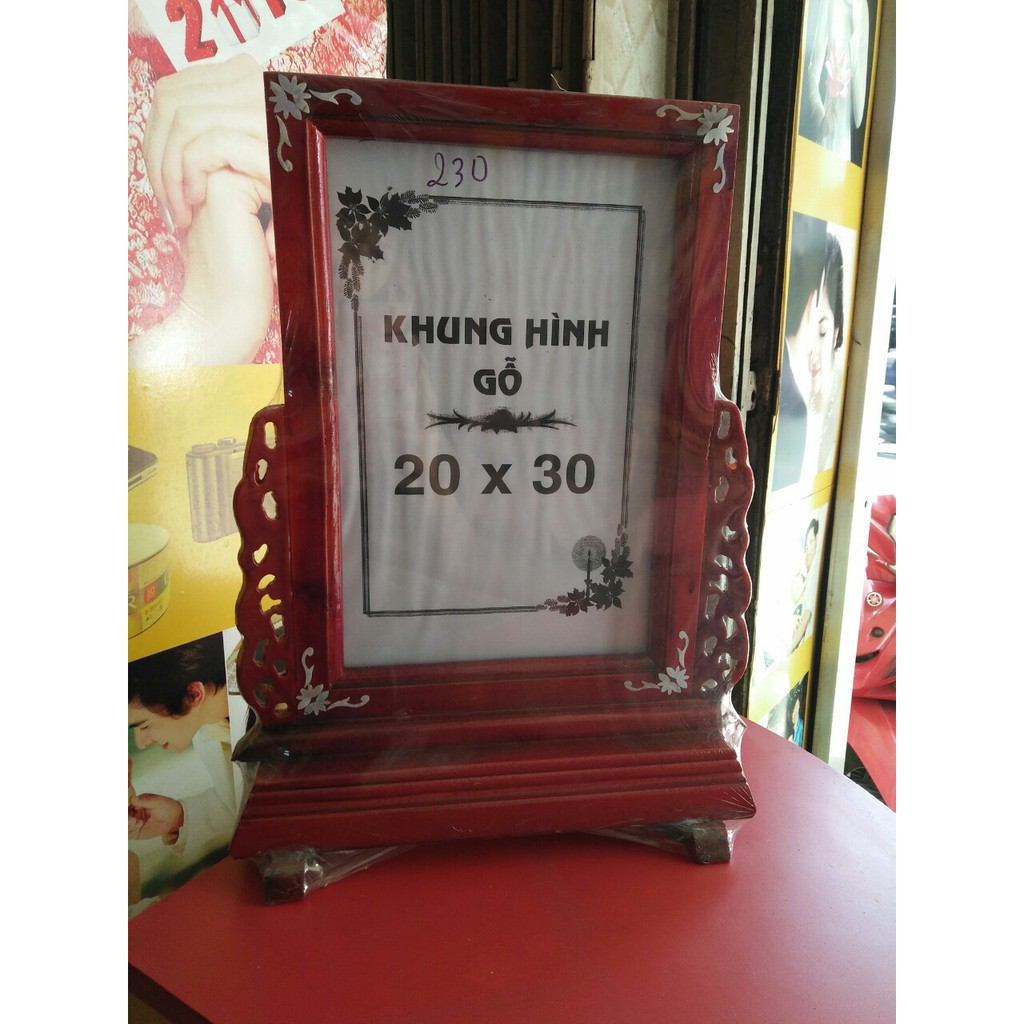 Khung hình chân đế khung ảnh thờ khung thờ cúng ông bà cỡ 20x30cm