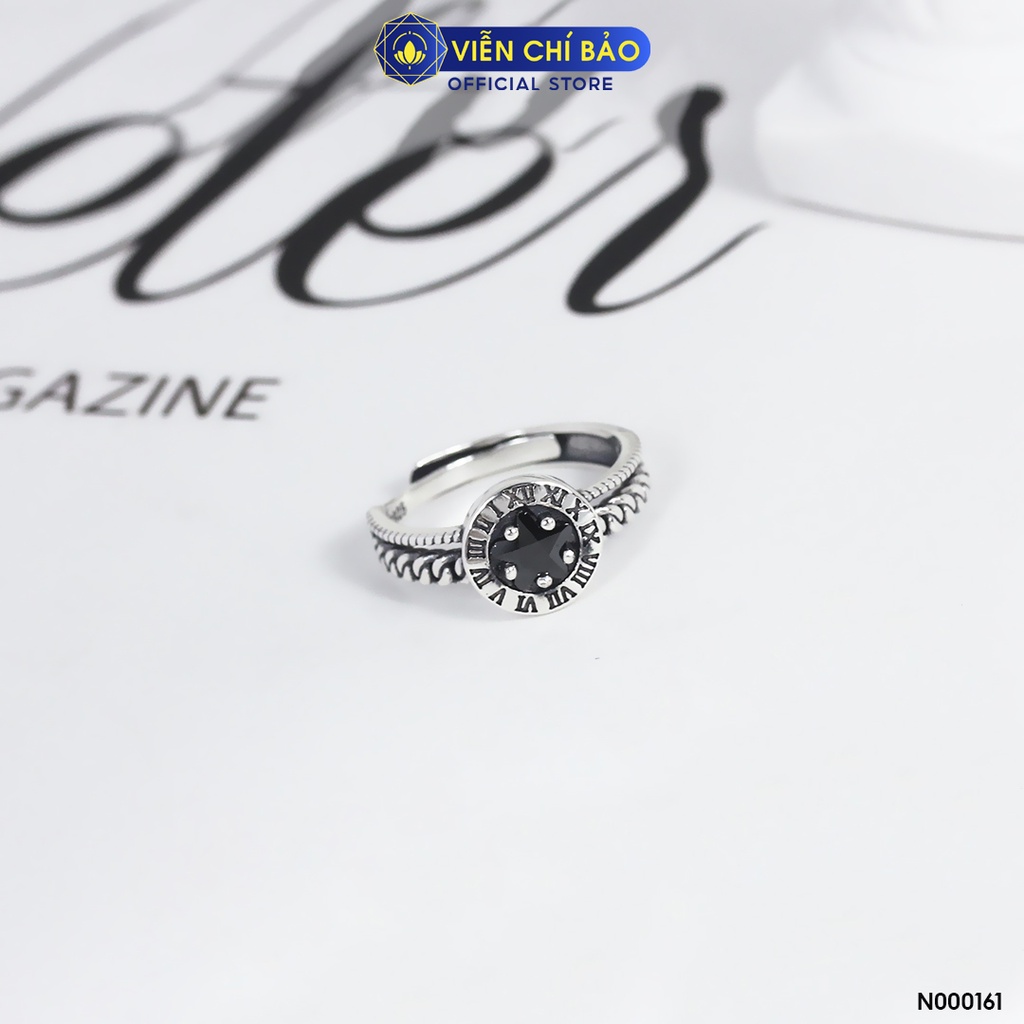 Nhẫn bạc nữ Black Watch chất liệu bạc Thái 925 liệu bạc 925 thời trang phụ kiện trang sức nữ Viễn Chí Bảo N000161