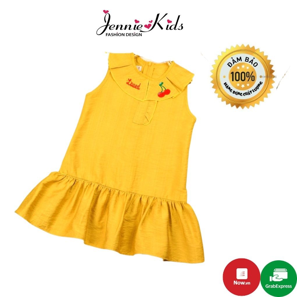 Váy đầm bé gái size đại vải lụa mềm mại cho bé 20-45kg Jennie kids J404