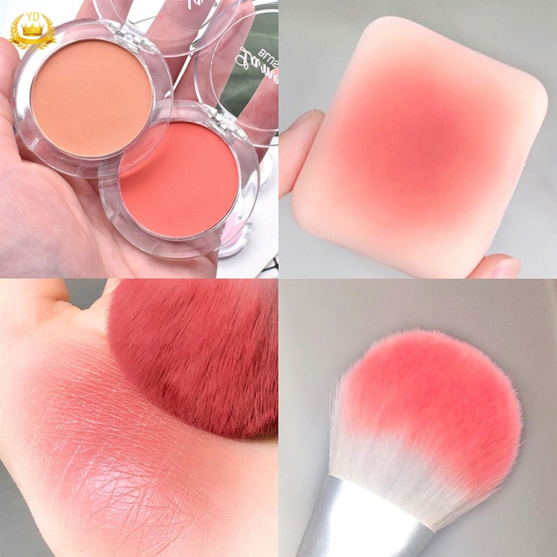 Phấn má mềm mịn 6 màu tùy chọn kiềm dầu kháng nước lâu trôi gắn gương HB