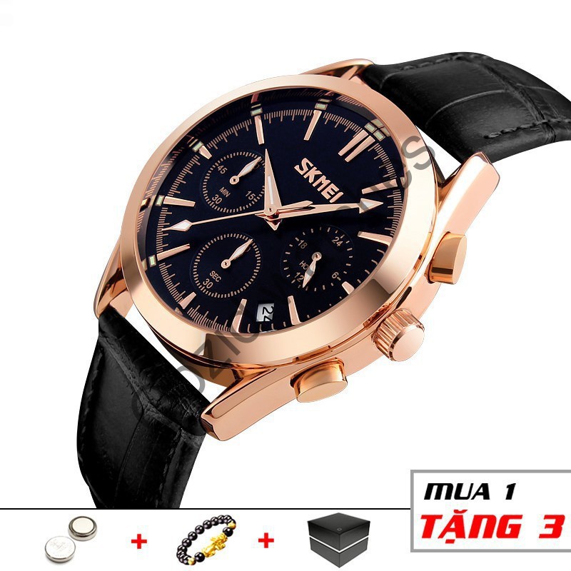 HÀNG NHẬP KHẨU -  Đồng hồ nam chính hãng SKMEI 9127 dây da phong cách nhiều màu lựa chọn -Sport.watch - Hàng Nhập Khẩu
