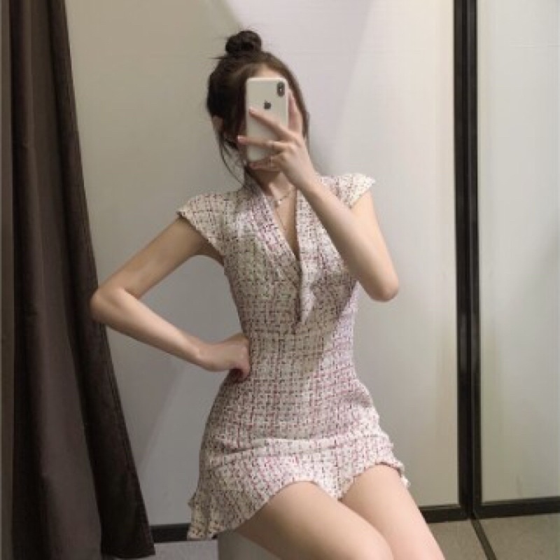 ZARA Đức - Đầm chính hãng auth new tag cao cấp có sẵn sale váy tweed 8819/118