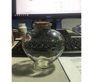 LỌ THUỶ TINH HÌNH TIM 300ml NÚT BẦN