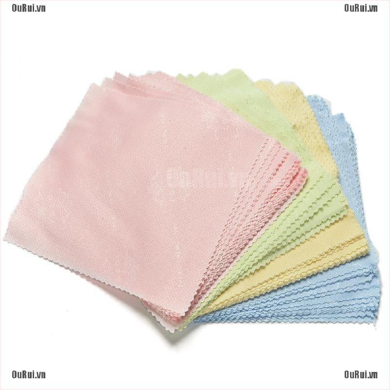 Set 100 Khăn Lau Mắt Kính Bằng Vải Sợi Nhỏ Nhiều Màu Sắc