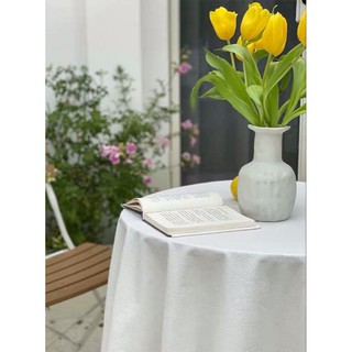 Khăn Vuông Trải Bàn Vải Trắng - 1.5 x 1.5M