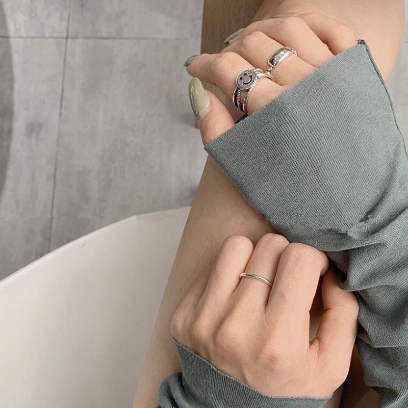 Nhẫn Nhiều Lớp Hình Mặt Cười B759