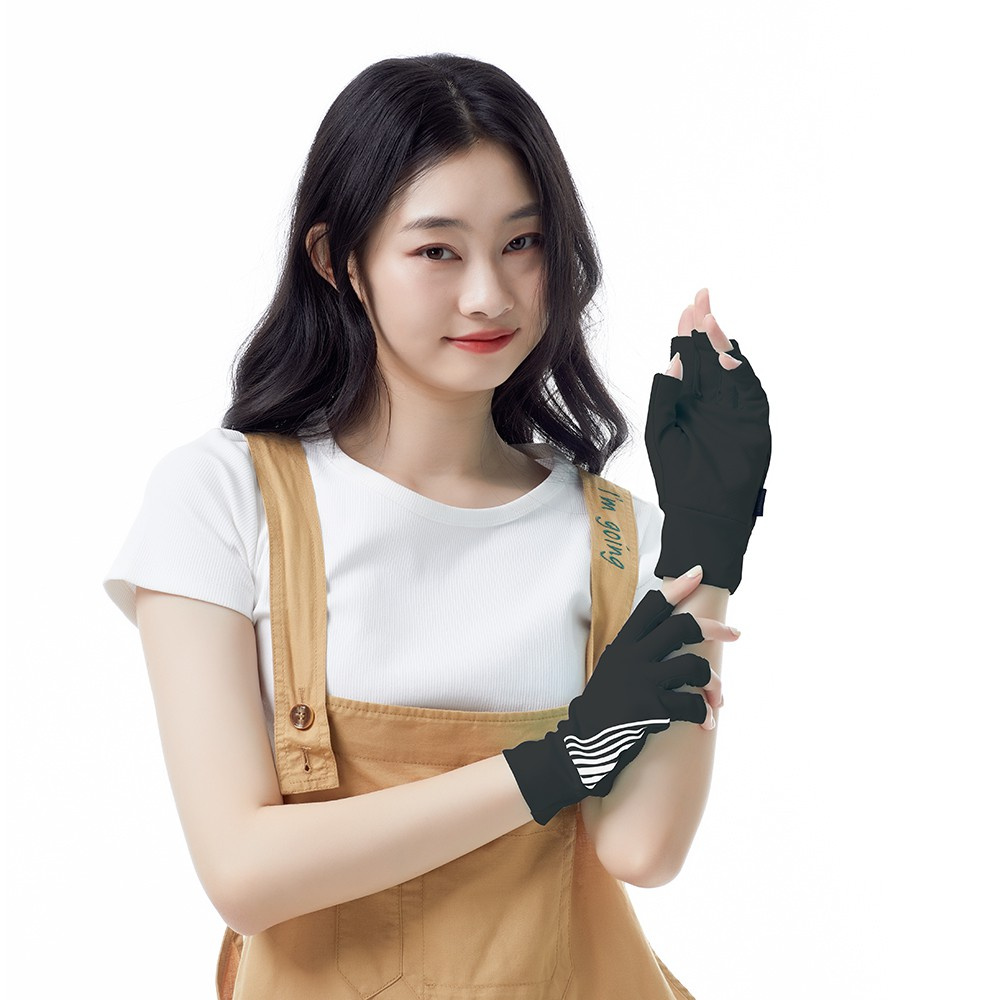 OhSunny Găng tay hở ngón chống tia UV hỗ trợ sử dụng màn hình cảm ứng