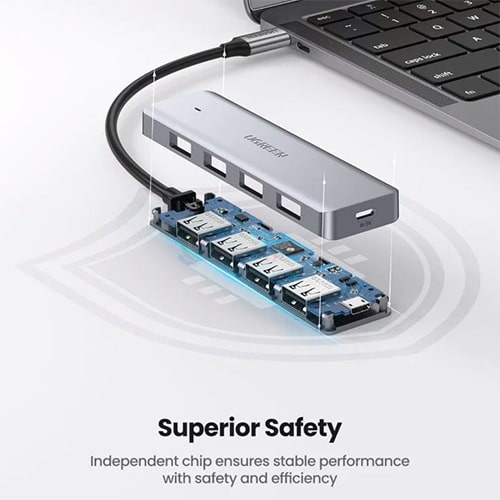 Cổng chuyển đổi Ugreen 4-Port USB 3.0 Hub CM129 70336 - Hàng chính hãng