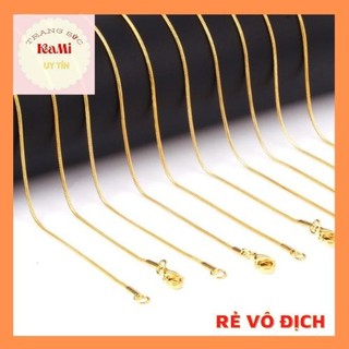 Dây chuyền mì 💎𝑭𝑹𝑬𝑬𝑺𝑯𝑰𝑷 💎[Mã HOAC10 giảm 10% đơn 99k] Dây chuyền nam nữ dạng sợ mì óng bền màu