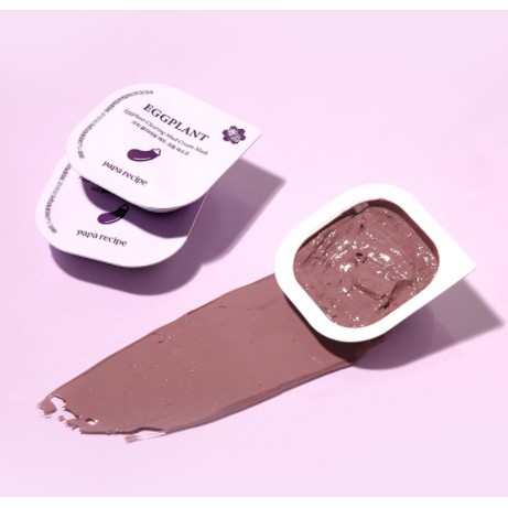 PAPA RECIPE  Mặt nạ kem làm sạch cà tím Eggplant Clearing Mud Cream Mask (75g*2EA)/(100ml*2EA)