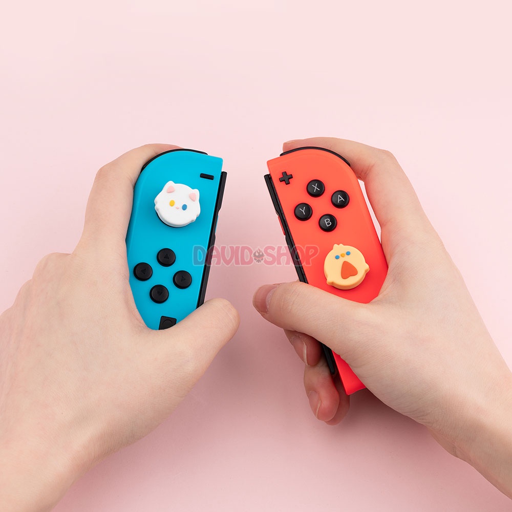 Núm bọc analog Mèo Con &amp; Gà Con hãng Geekshare cho Joy-Con - Nintendo Switch / Lite / OLED