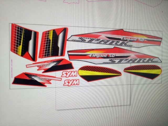 Tem rời elegant đỏ đen Spark -1