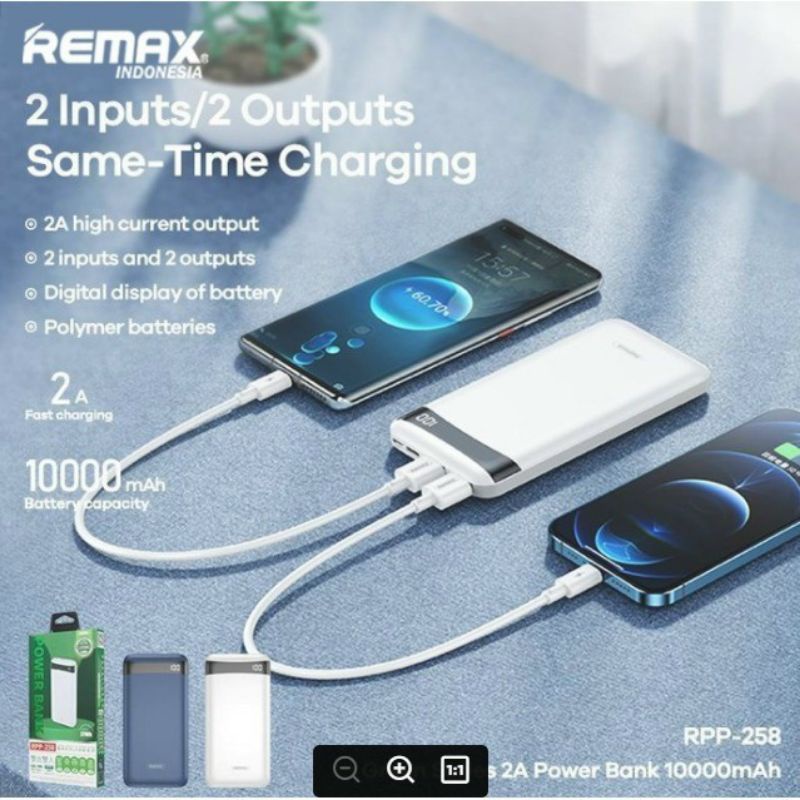 PIN SẠC DỰ PHÒNG REMAX RPP-258 10.000 MAH (37W),,