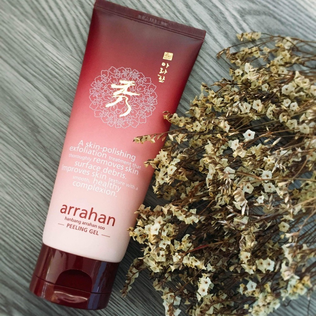 Gel tẩy tế bào chết Arrahan 180ml, chiết suất hoa quả, thảo dược và than hoạt tính giúp làm sạch sâu và dưỡng trắng da