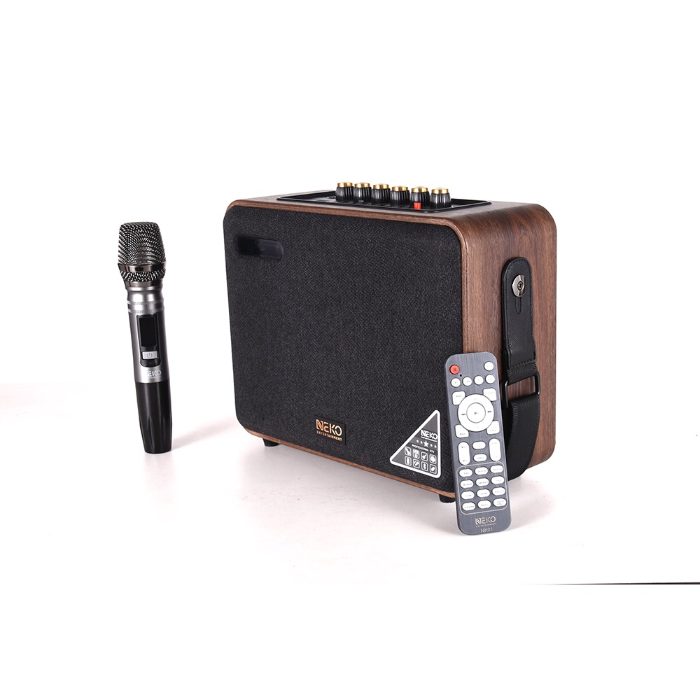 Loa xách tay mini cao cấp chính hãng Neko NK01 ( 1 Micro kim loại sang trọng, bắt sóng mạnh, chống hú rít