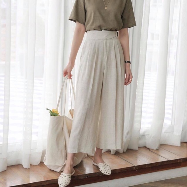Quần cullotes linen Cati