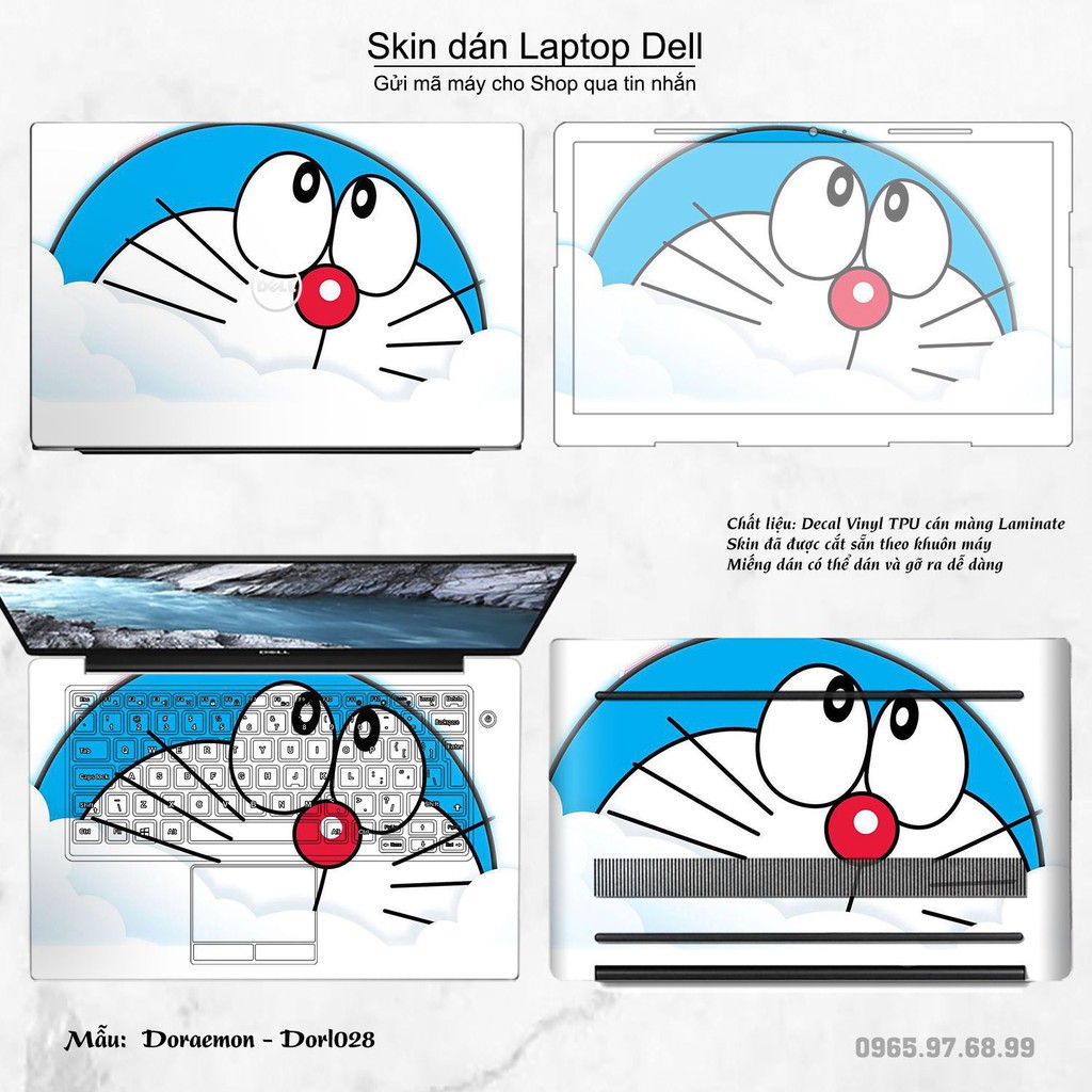 Skin dán Laptop Dell in hình Doraemon